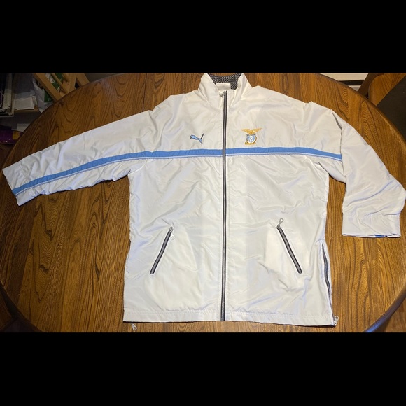 NWOT Puma SS Lazio XL Soccer Italy Rome Centenary 100yr Warm Up Sideline Jacket - Picture 2 of 8